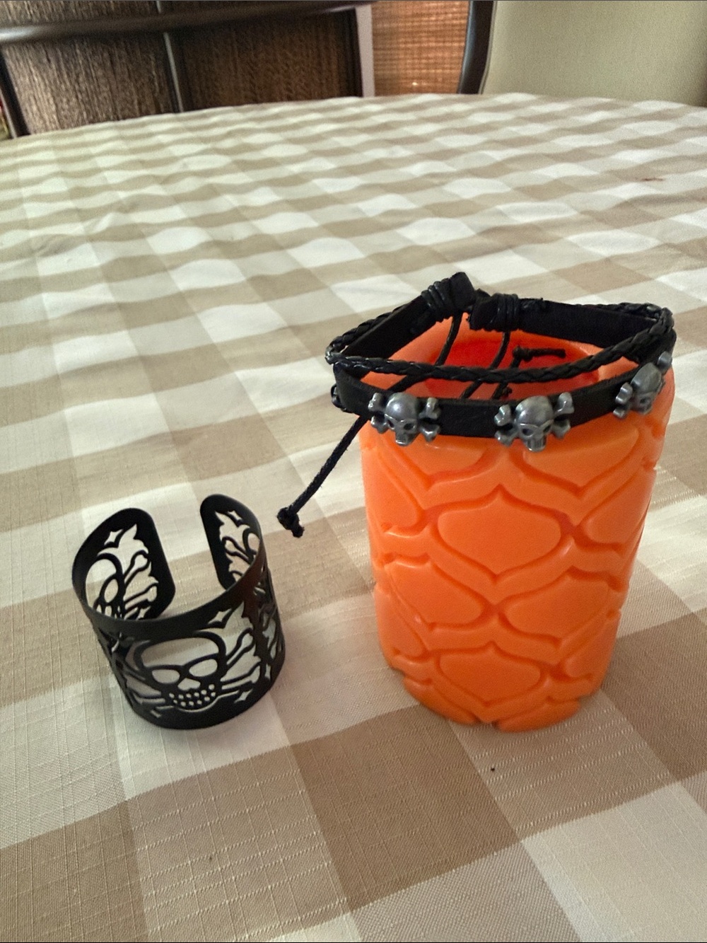 Two skeleton bracelets